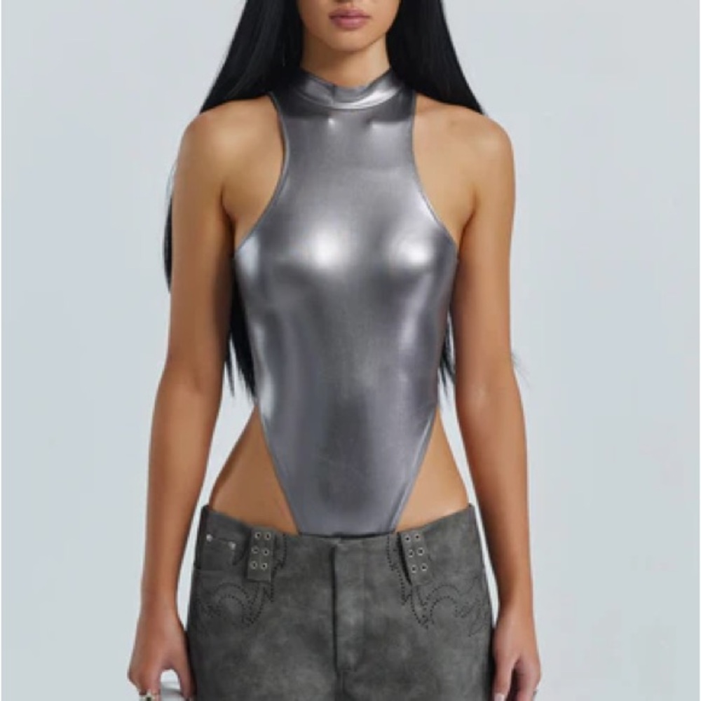 Nebra bodysuit silver